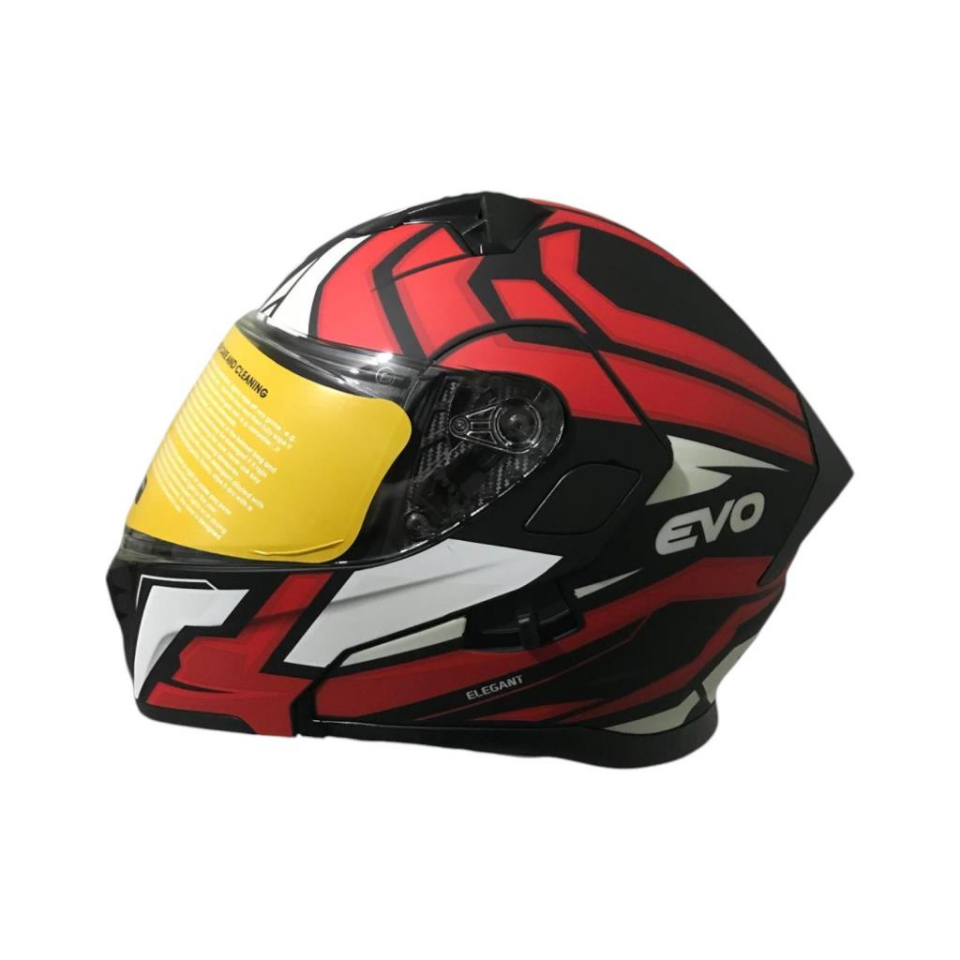 EVO506 ELEGANT FULLFACE ÇENEDEN AÇILIR MOTOSİKLET KASKI SİYAH-MAVİ