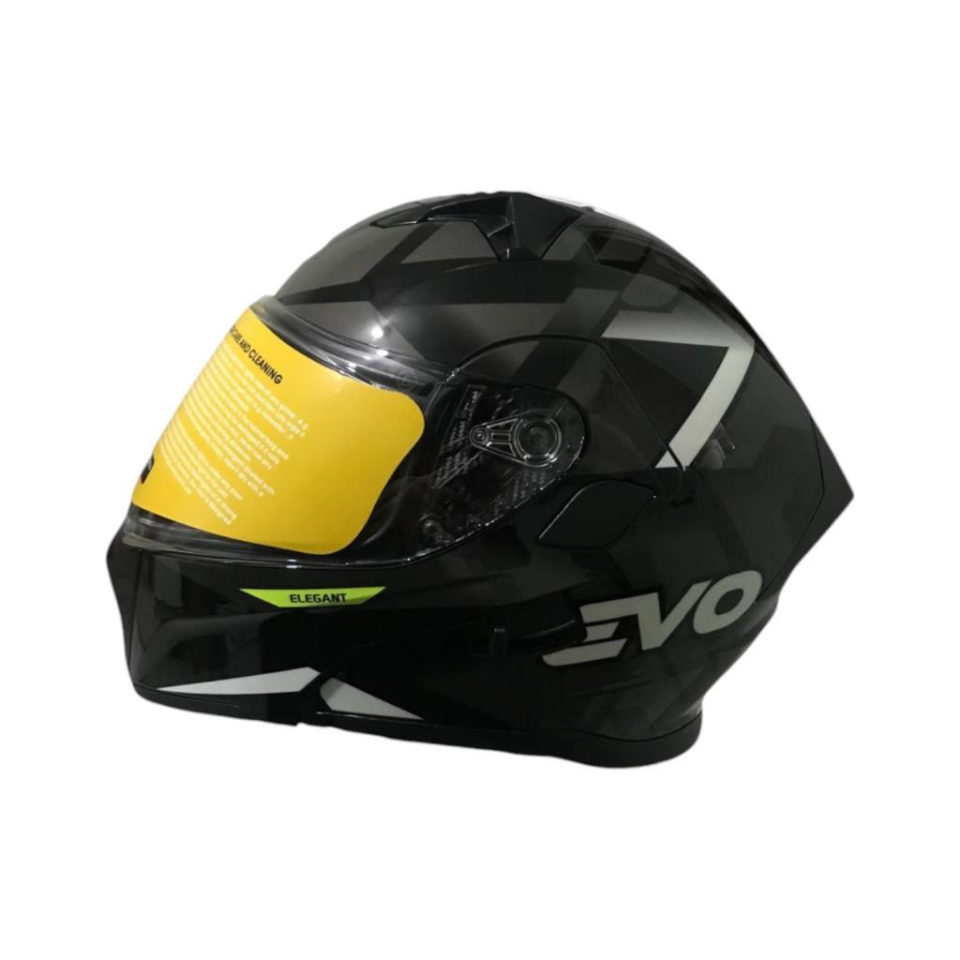 EVO506 ELEGANT FULLFACE ÇENEDEN AÇILIR MOTOSİKLET KASKI SİYAH