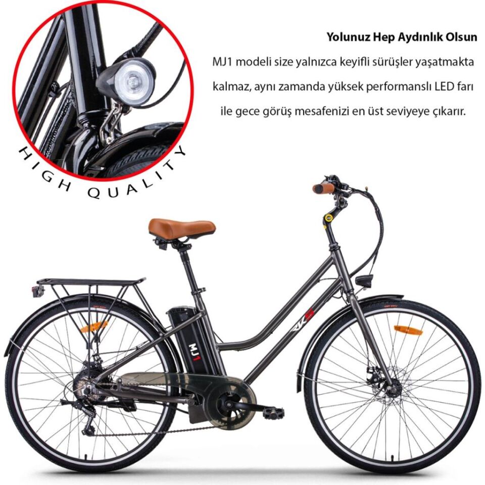 RKS MJ1 28 JANT ELEKTRİKLİ LİTYUM AKÜ ŞEHİR TUR BİSİKLETİ